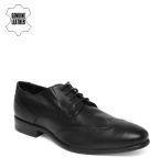 Ruosh Black Genuine Leather Formal Brogues Men