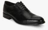 Ruosh Black Oxford Brogue Formal Shoes men