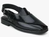 Ruosh Black Sandals Men