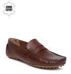 Ruosh Tan Brown Genuine Leather Loafers Men