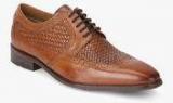 Ruosh Tan Derby Weaved Formal Shoes Men