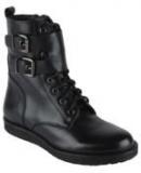 Salt N Pepper Ankle Length Black Boots Women