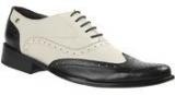 Salt N Pepper White/Blk Leather Dress Shoes Men