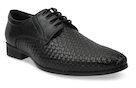 San Frissco Black Textured Formal Derbys Men