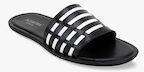 Scentra Black & White Striped Slip On Men