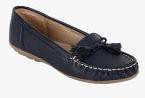 Scentra Black Synthetic Regular Loafers Women