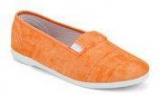 Scentra Orange Moccasins Women