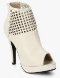 Shoe Couture Beige Lazer Cut Boots Women