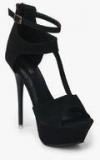 Shoe Couture Black Buckled Ankle Strap Stilettos Women