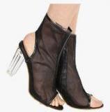 Shoe Couture Black Peep Toes Women