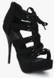 Shoe Couture Black Tie Up Stilettos Women