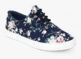 Shoe Couture Blue Floral Casual Sneakers Women