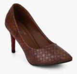 Shoe Couture Brown Weaved Stilettos Women