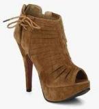 Shoe Couture Camel Tie Up Stilettos Women