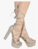 Shoe Couture Grey Tie Up Sandals Women