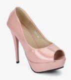 Shoe Couture Pink Solid Peep Toes Women