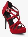 Shoe Couture Red Buckled Stilettos Women