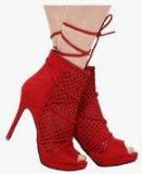 Shoe Couture Red Lazer Cut Stilettos Women