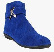 Shoetopia Navy Blue Boots Girls