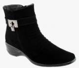 Shuz Touch Ankle Length Black Boots Women