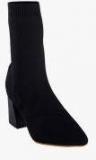 Shuz Touch Black Heeled Boots Women