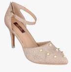 Shuz Touch Gold Stilettos Women