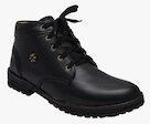 Sir Corbett Black Mid Top Flat Boots Men