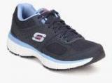 Skechers Agility Ramp Up Navy Blue Running Shoes Women