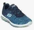 Skechers Blue Solid Sneakers Women