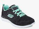 Skechers Flex Appeal2.0 High Energ Black Training Shoes Women