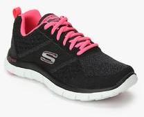 Skechers Flex Appeal Black Sporty Sneakers women