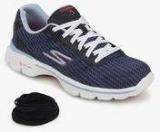 Skechers Go Walk 3 Fitknit NAVY BLUE RUNNING SHOES women