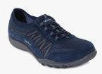 Skechers Navy Blue Solid Sneakers Women