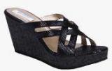 Soft & Sleek Black Wedges Women