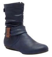 Sole To Soul Ankle Length Navy Blue Boots women