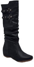 Sole To Soul Knee Length Black Boots Women