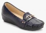 Spunk Navy Blue Moccasins Women