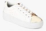 Steve Madden Bertie M White Metallic Casual Sneakers Women