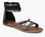 Steve Madden Black Gladiators Sandals Women