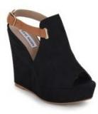 Steve Madden Fergee Black Wedges Women