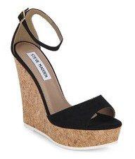 Steve Madden Ocre Black Wedges women