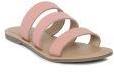 Steve Madden Pink Leather Open Toe Flats Women