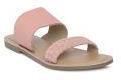 Steve Madden Pink Solid Leather Open Toe Flats Women