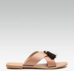 Steve Madden Pink Solid Leather Tasselled Open Toe Flats Women