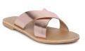 Steve Madden Rose Gold Solid Open Toe Flats Women