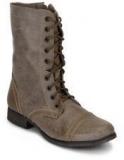 Steve Madden Troopa Calf Length Grey Boots Women