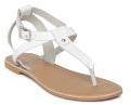 Steve Madden White Solid T Strap Flats Women