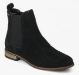 Superdry Black Millie Suede Chelsea Boots Women