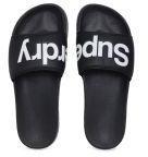 Superdry Black Printed Sliders Men