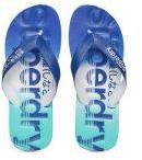 Superdry Blue Printed Thong Flip Flops Men